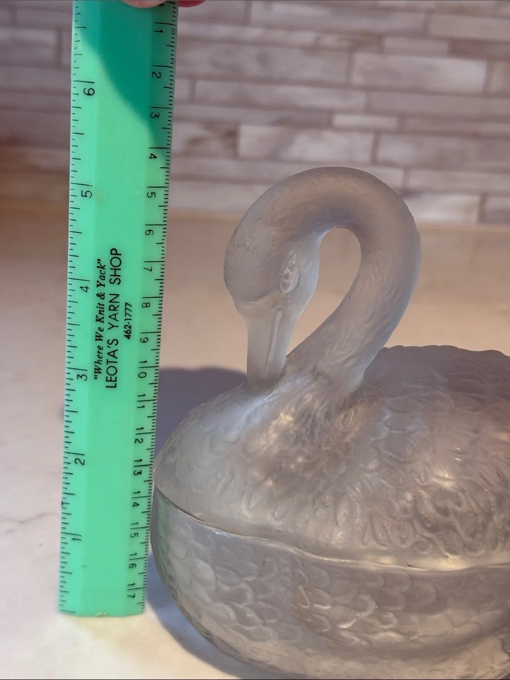 Vintage Satin Glass Covered Swan Dish